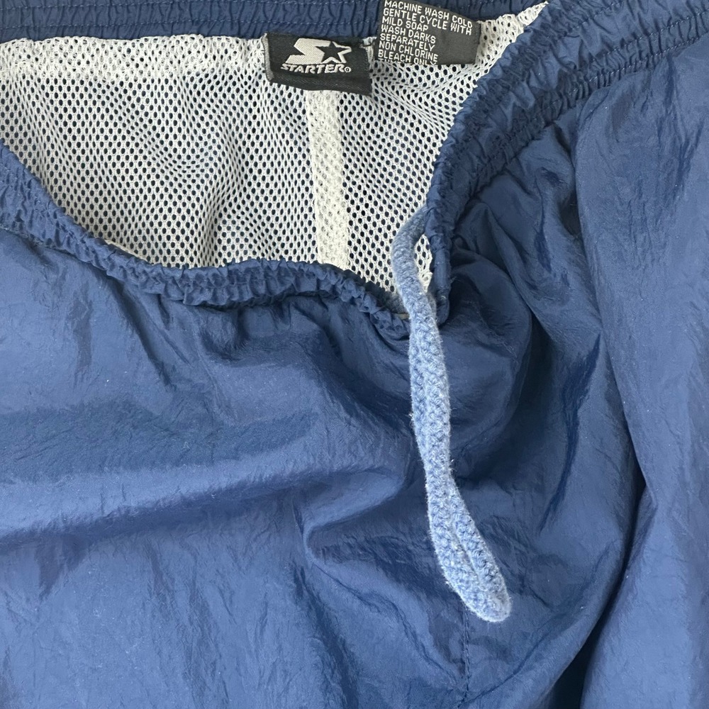 Starter Track Pants Mens L Navy Blue Windbreaker Vintage Zip Nylon Mesh VTG‎ Y2K - Picture 3 of 9